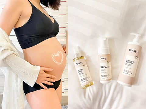 Derma護膚油沒有討厭油耗味，形成肌膚保護膜的好用孕婦保養品