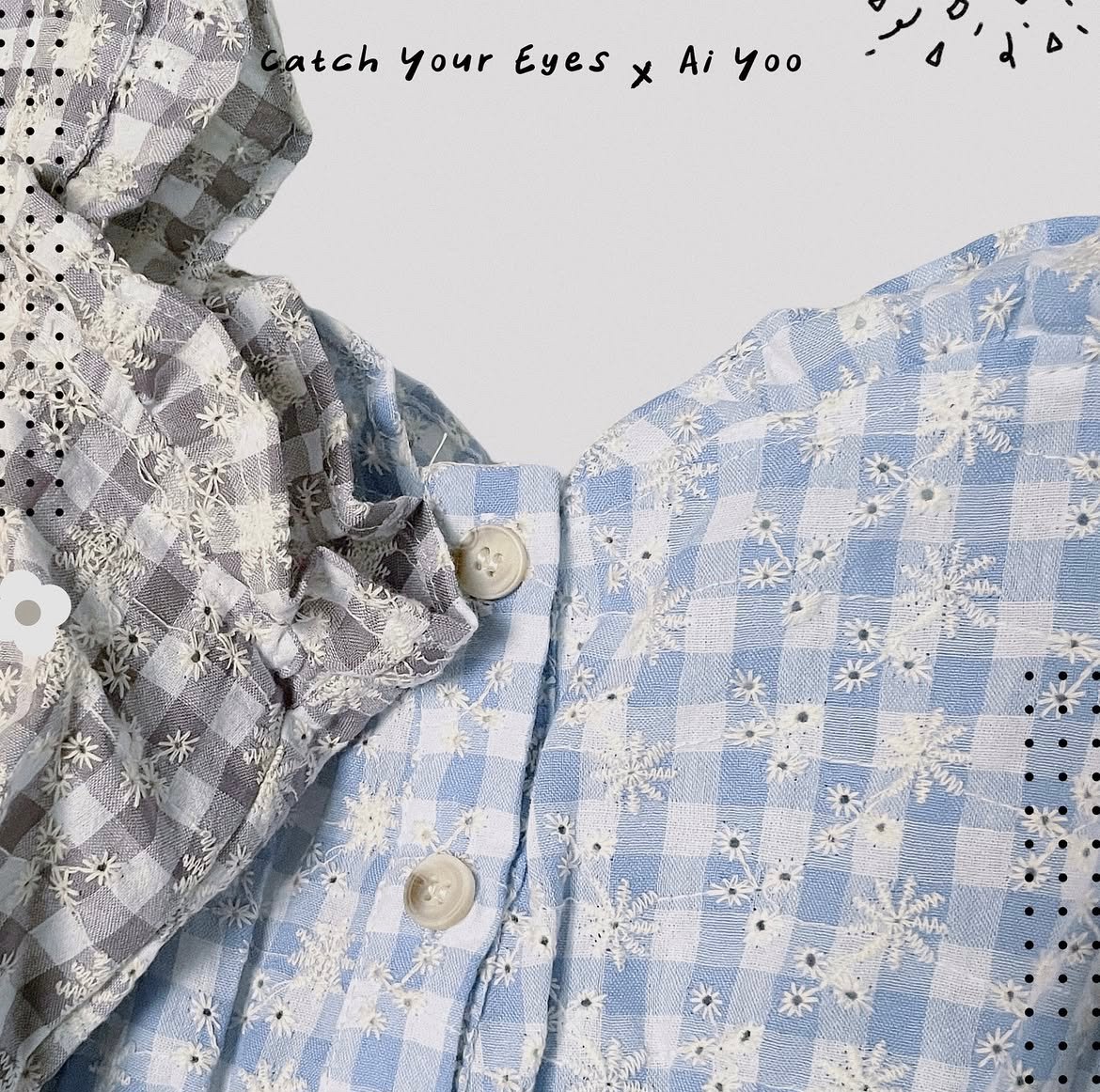 ✿全新選物✿ {A001-2} 細工繡花木耳邊兩穿上衣（現貨）