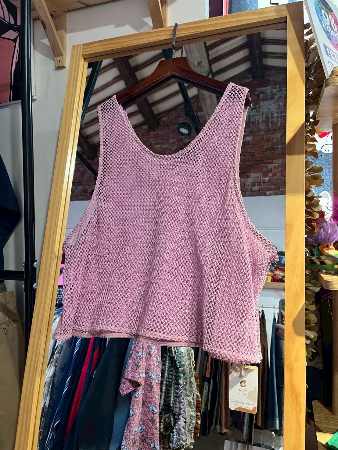 ✿全新選物✿ {A062} 粉色鉤織背心