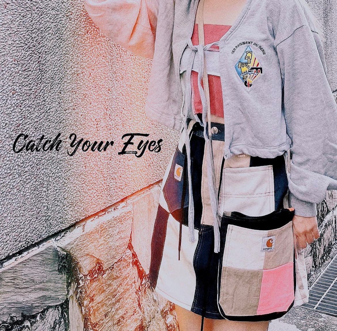 ✿眨眼有電✿ {M0012} 多款-remake carhartt拼色抽繩短裙