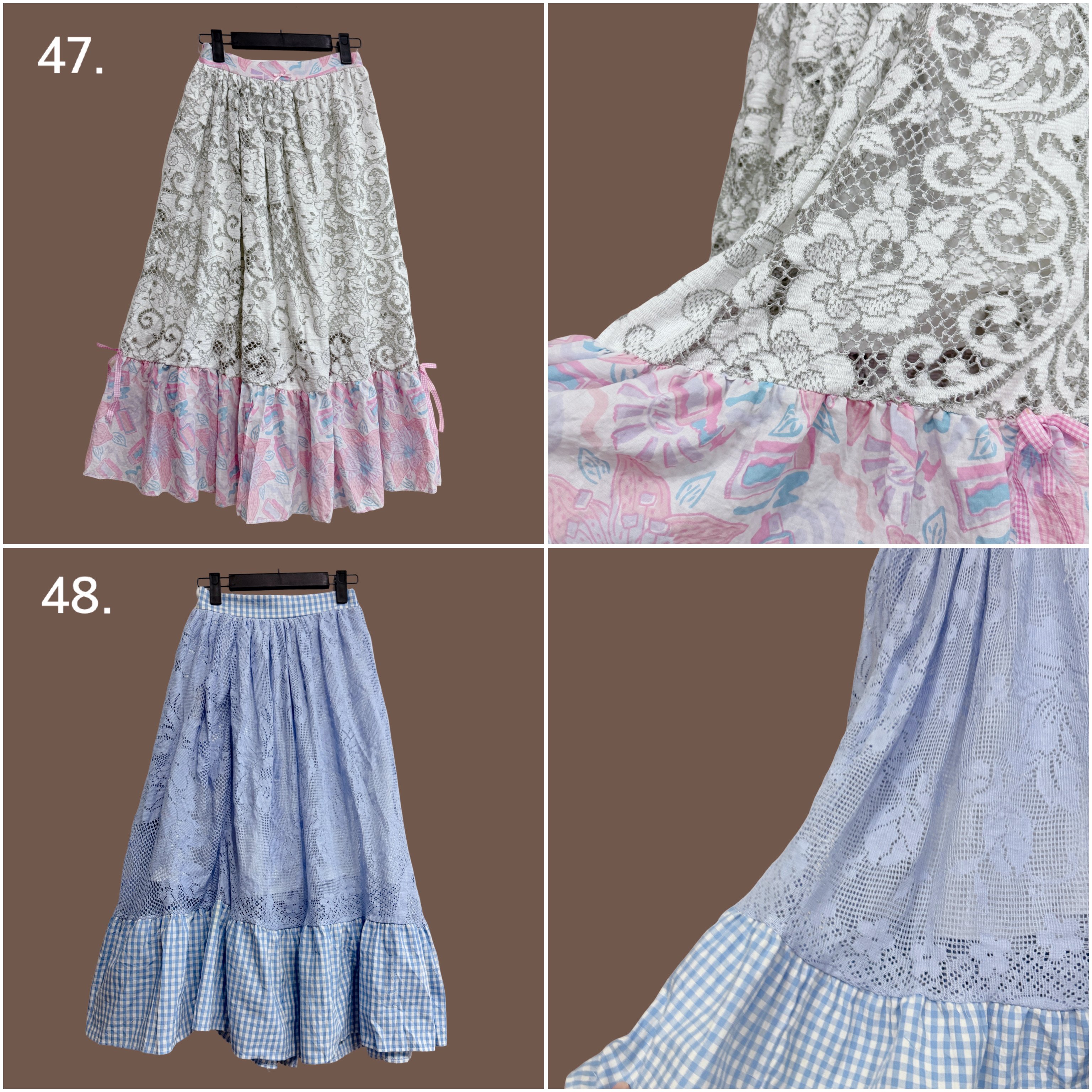 ✿眨眼有電✿ {M0189} 多款-花布鉤織茶巾布改製美裙