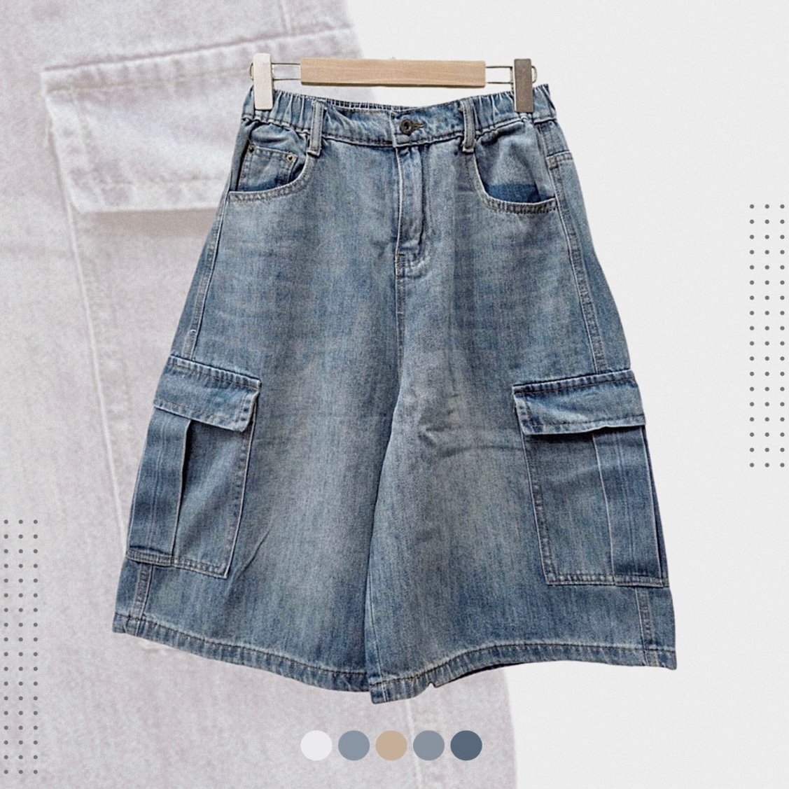 ✿全新選物✿ {A035} 工裝復古刷色牛仔褲