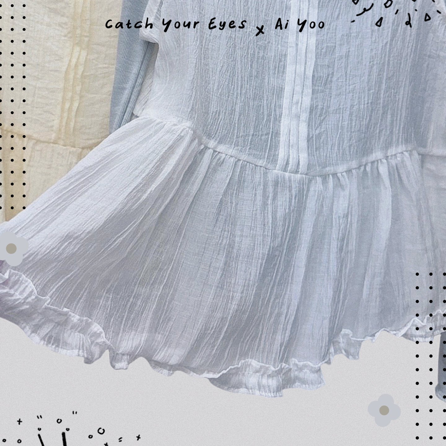 ✿全新選物✿ {A005} 色螺紋薄內搭+透膚木耳邊吊帶背心套組(現貨)