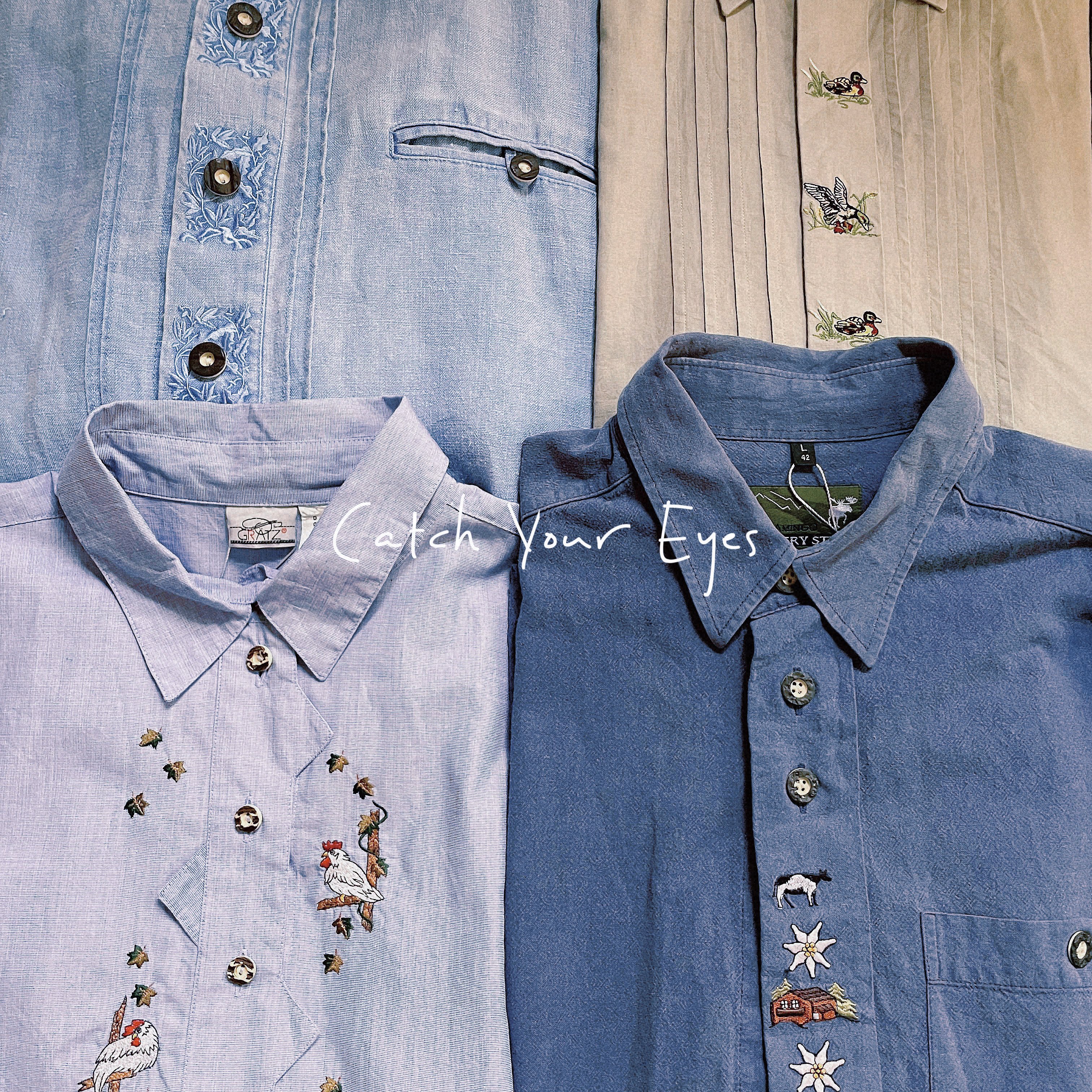 ✿眨眼有電✿ {K0098}  多款巴伐利亞傳統刺繡襯衫