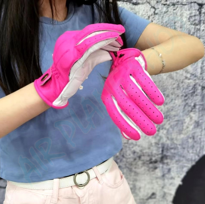 粉紅真皮手套 女生機車皮革夏季手套 女生復古手套  女生摩托車手套 女生機車手套 女生賽車手套