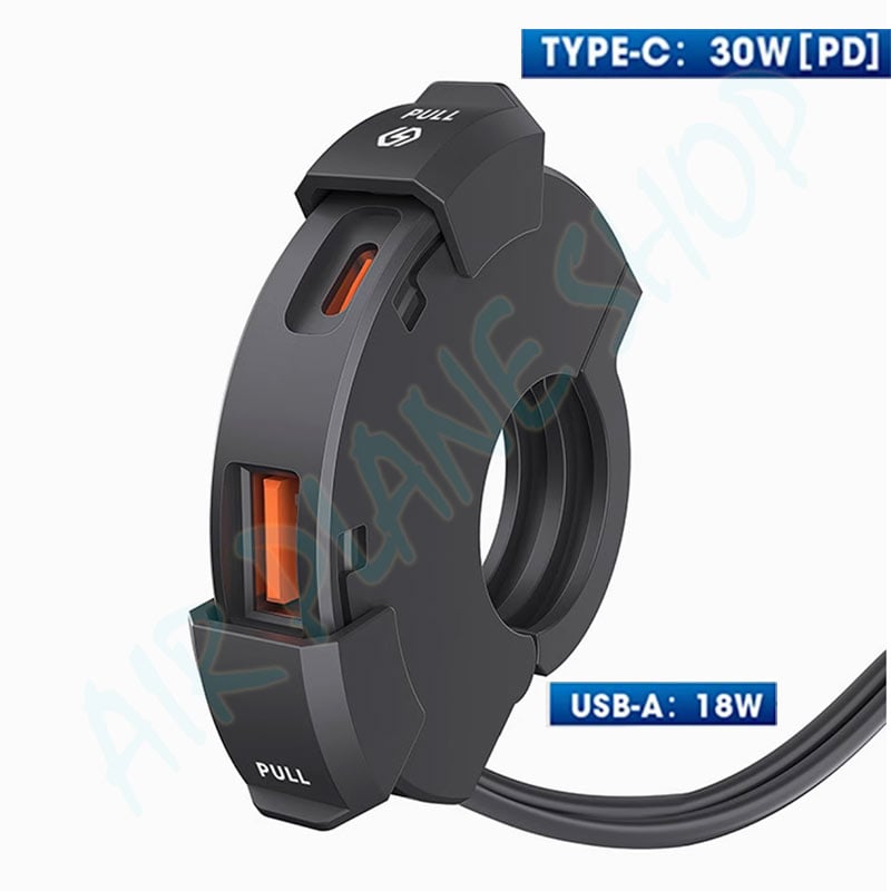 typec充電雙口 滑蓋防水手機充電