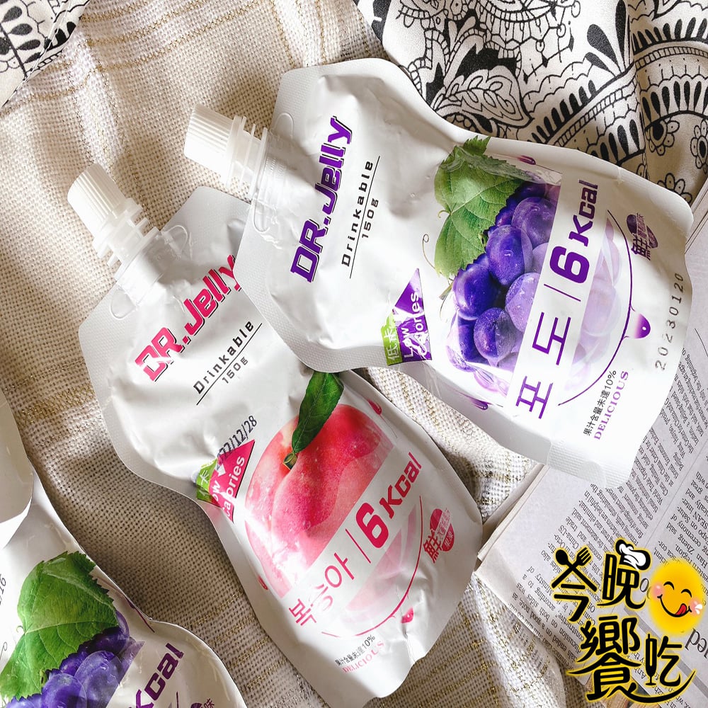 DR.Jelly低卡蒟蒻果凍(葡萄風味/水蜜桃)  150g