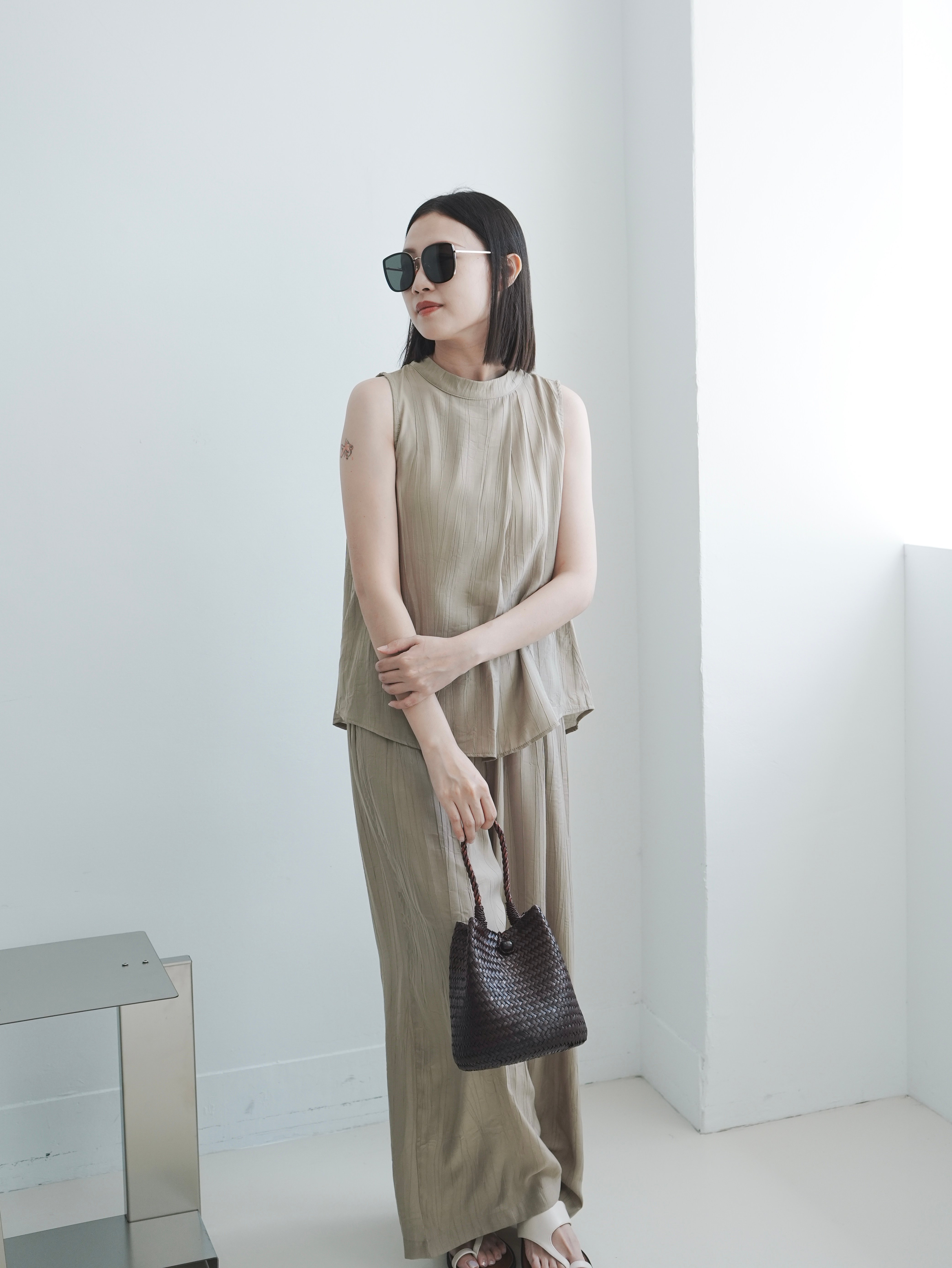 H15 水波紋削尖涼感套裝