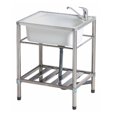 人造石洗衣槽附不銹鋼腳架 89005