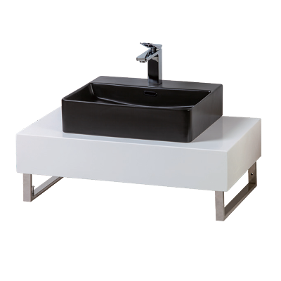 平台檯面+黮黑圓形立體盆組