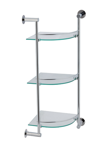 玻璃轉角三層置物架 73406