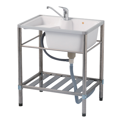 人造石洗衣槽附不銹鋼腳架 89001