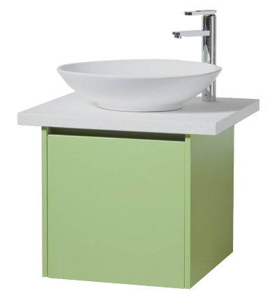 單門浴櫃+橢圓形立體盆組