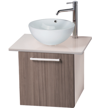 單門浴櫃+圓形立體盆組