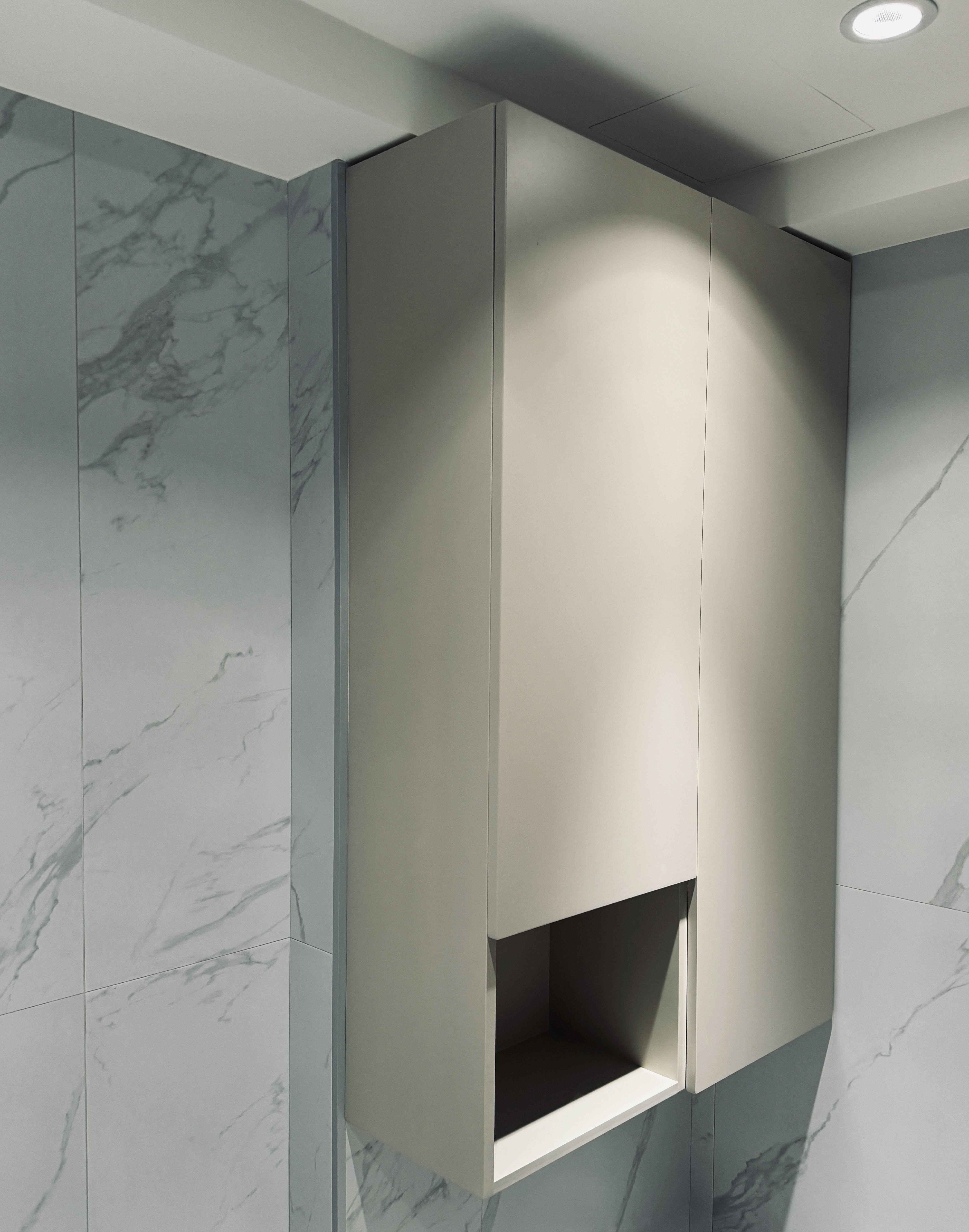 安裝案例-輕奢灰置物櫃