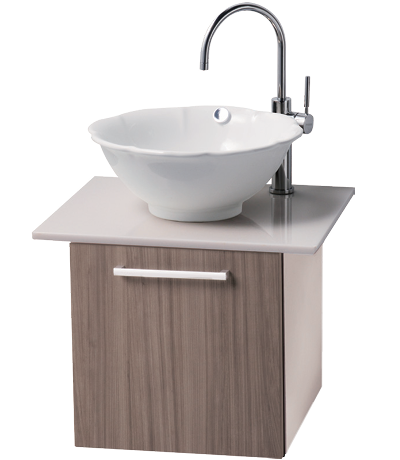 單門浴櫃+花瓣立體盆組