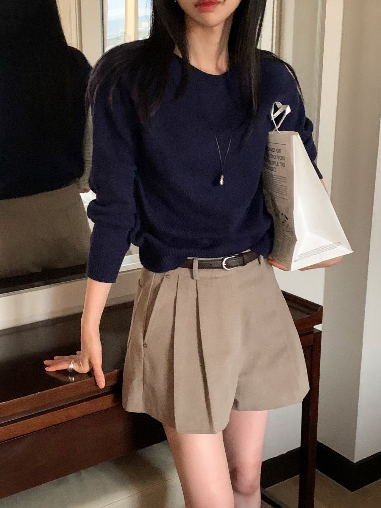 兩側打摺Ａ字短褲