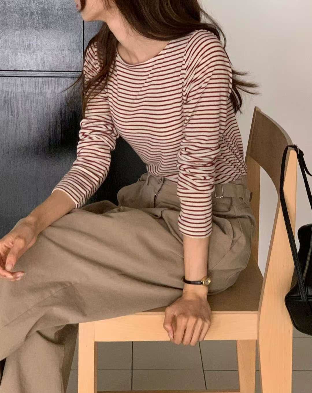 簡約百搭條紋上衣