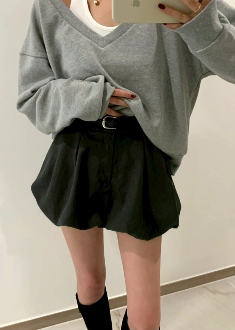 俏皮南瓜短褲裙(附腰帶