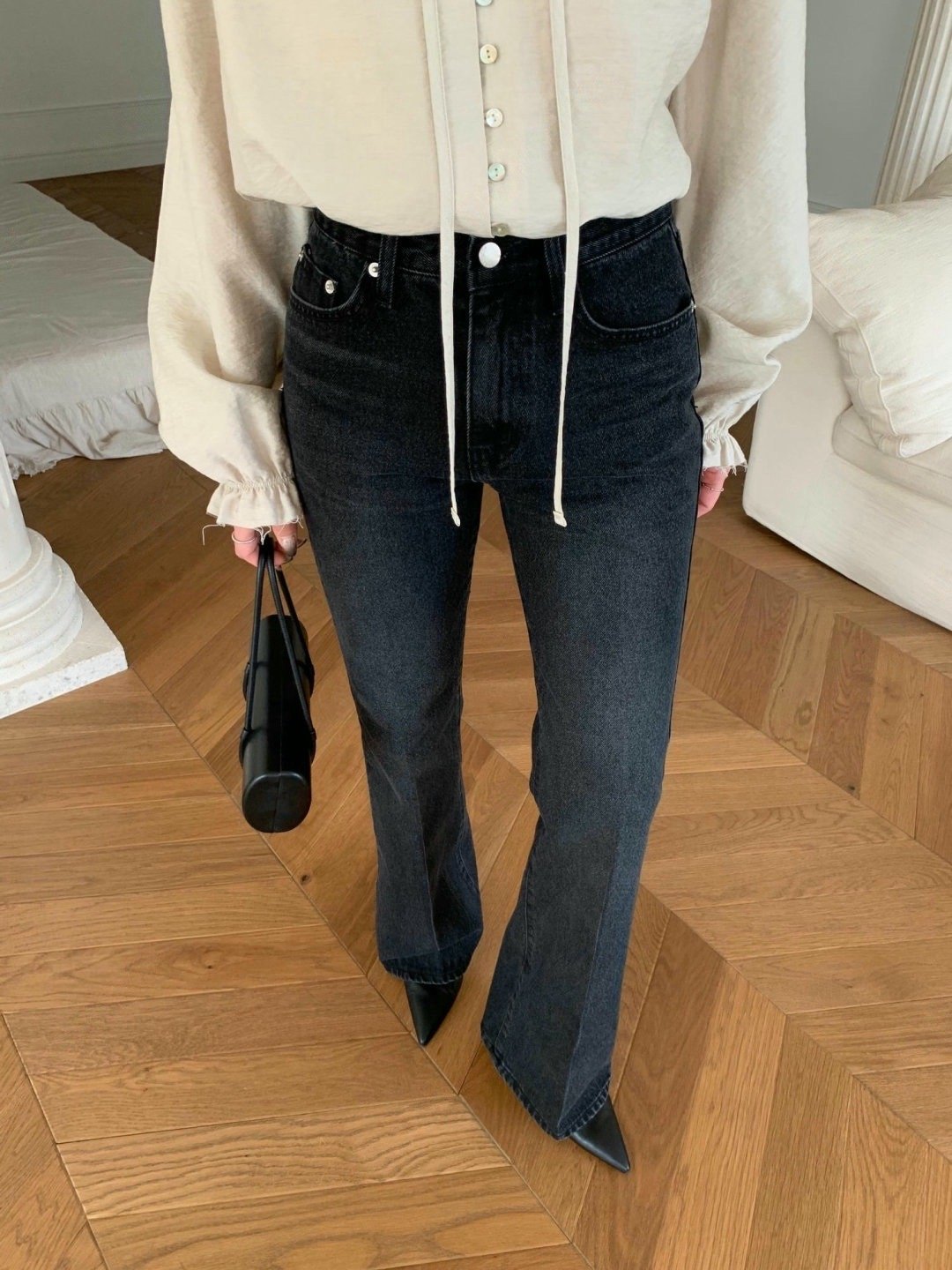 激推顯瘦款小喇叭牛仔褲