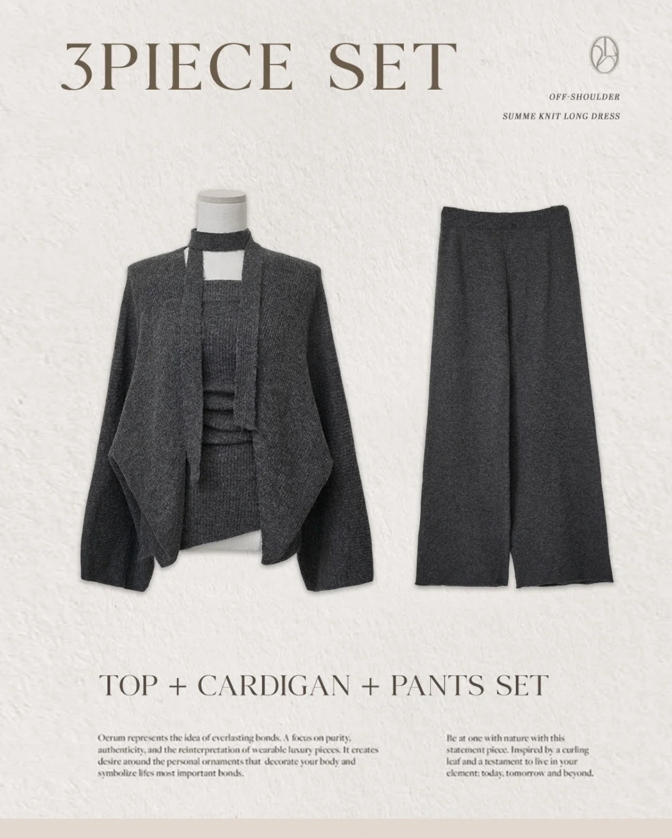 三件組｜平口抓皺背心＋開襟罩衫服綁帶＋鬆緊寬褲SET