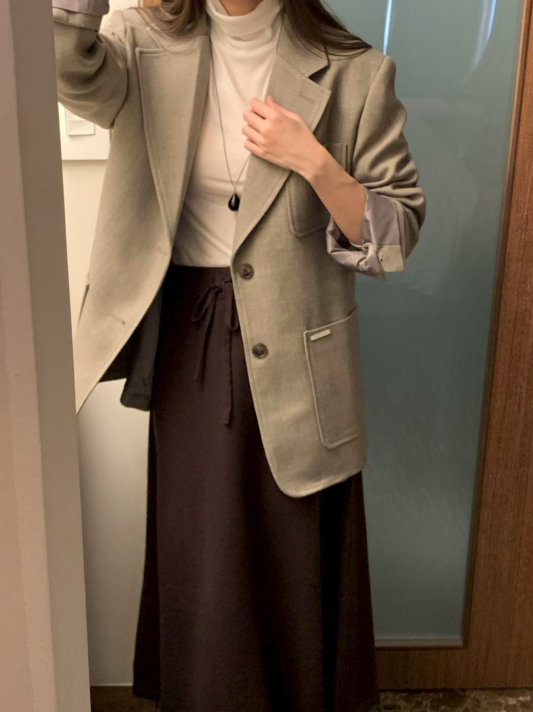 口袋金牌羊毛20％長版西外