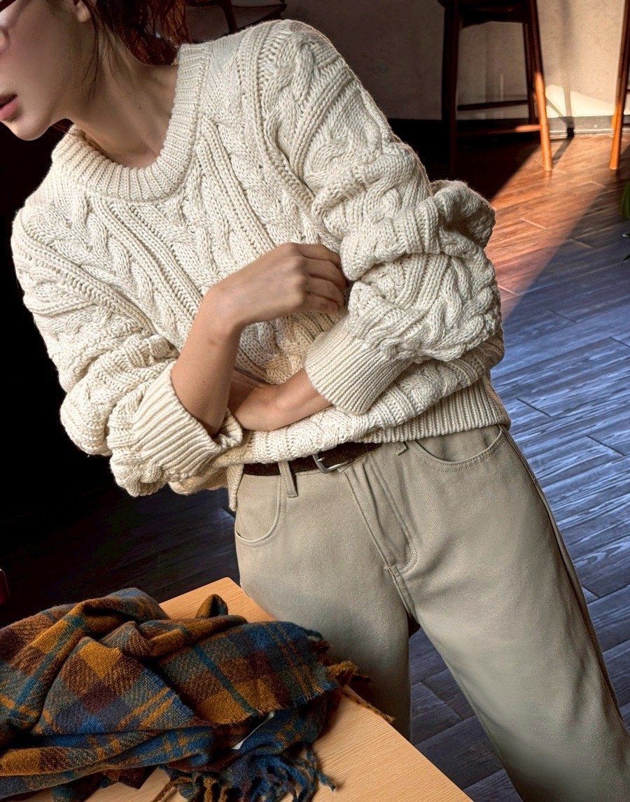 扎實磅數麻花針織衣