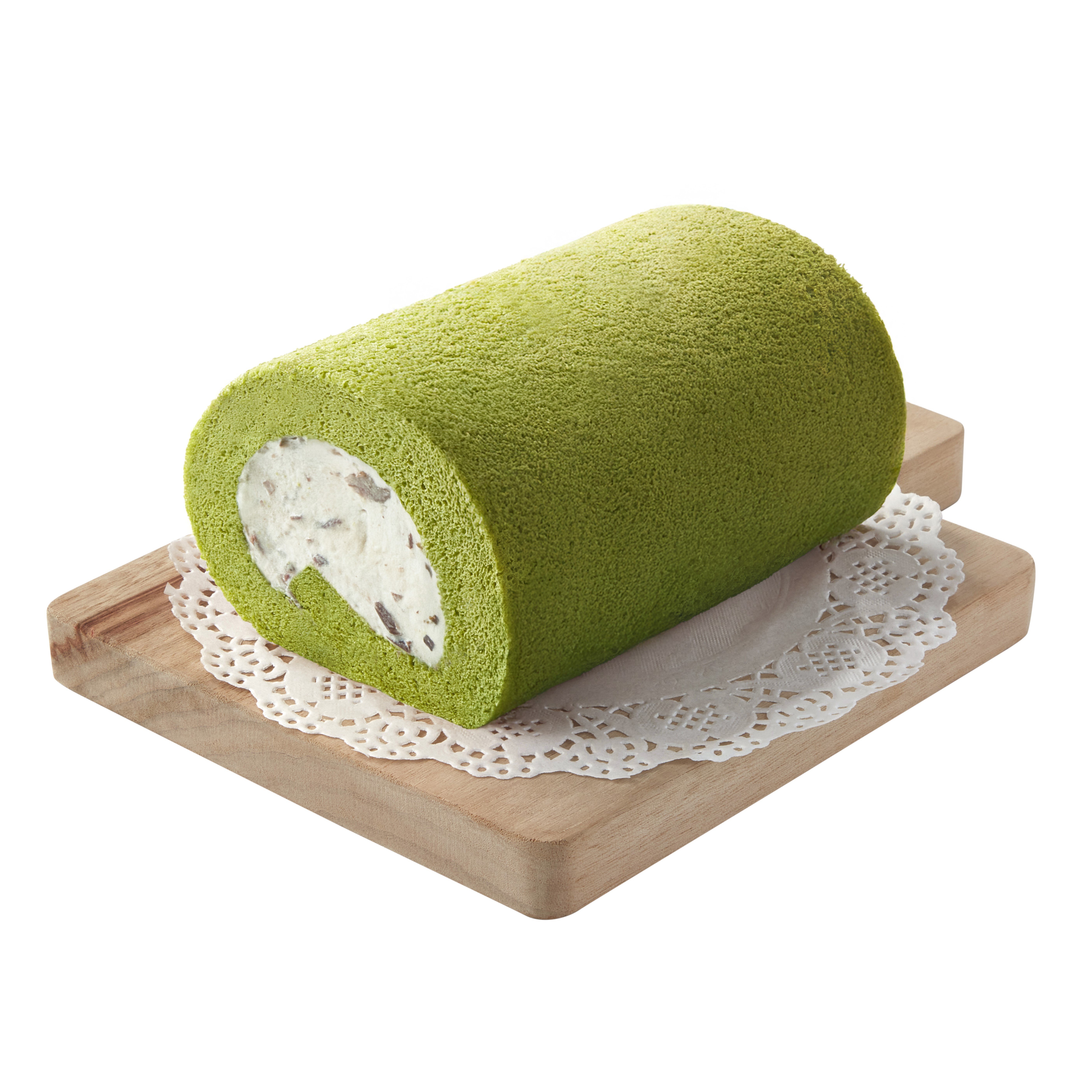 宇治抹茶紅豆北海道生乳蛋糕捲 (原條) Uji Matcha Red Bean Hokkaido Fresh Cream Roll Cake (Whole)
