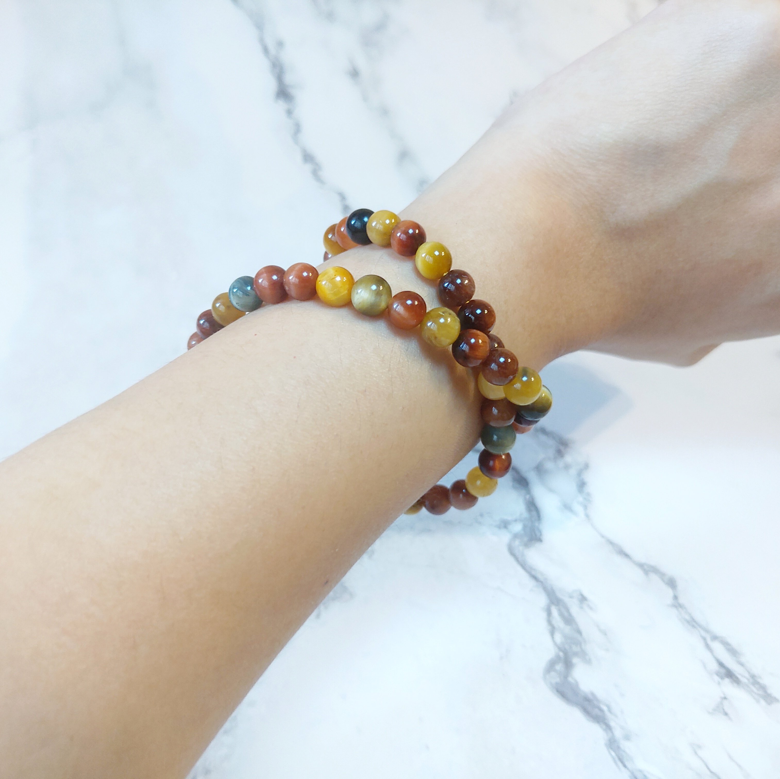 【能量之輪 彩色虎眼石手鍊】推動命運補捉機運 藍虎眼 紅虎眼 黃虎眼