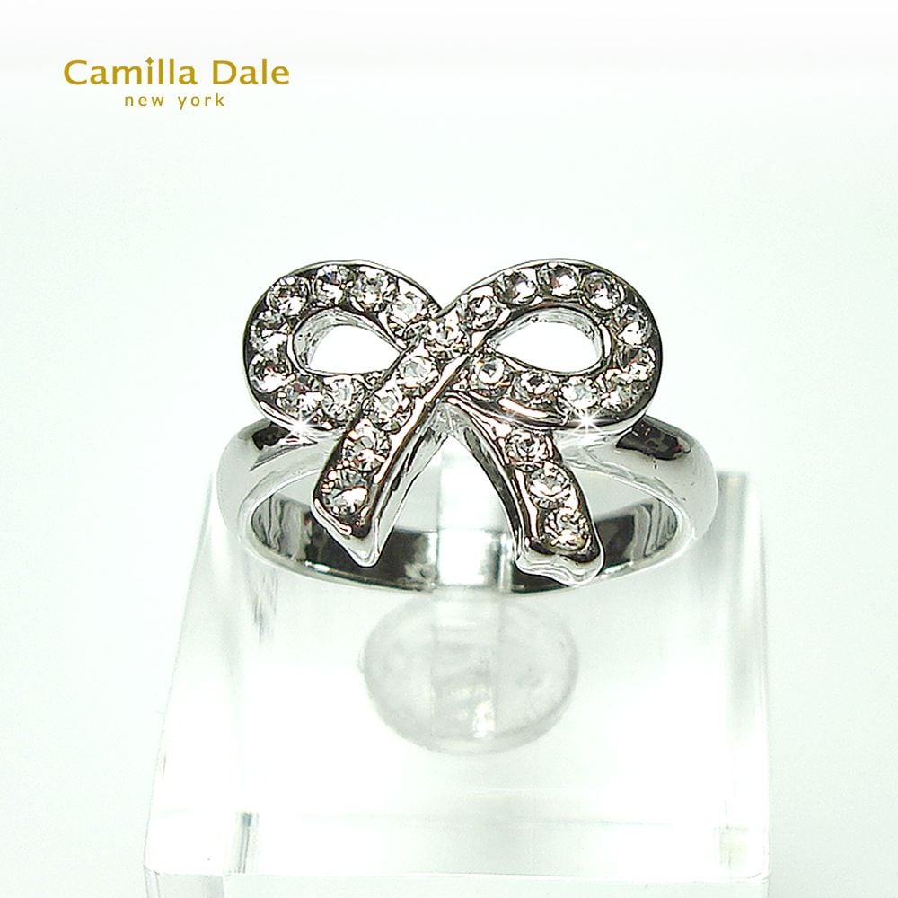 CamillaDale 蝴蝶結水晶戒指