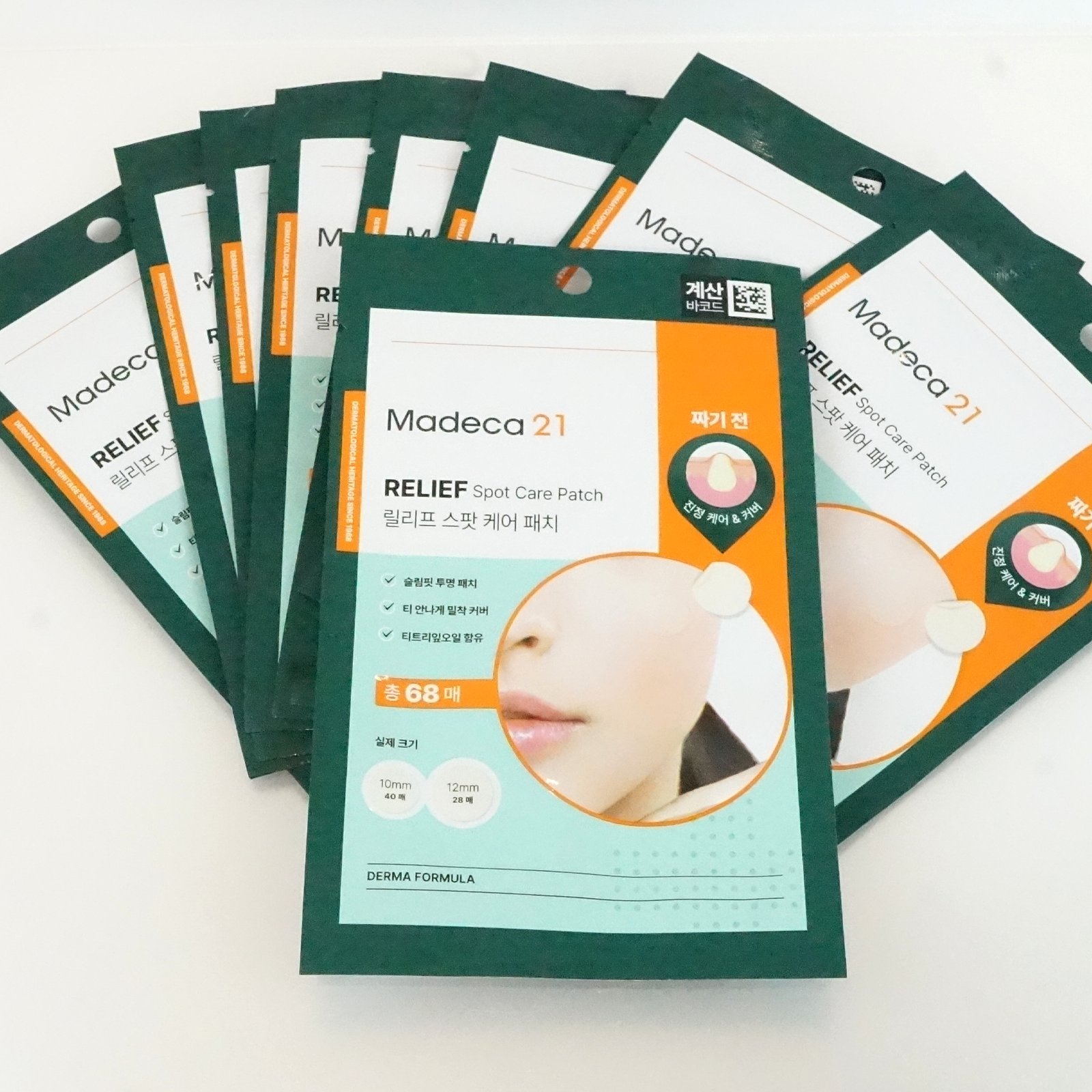 韓國Madeca21舒緩痘痕斑點護理貼68片 透明隱形貼 含有茶樹葉油