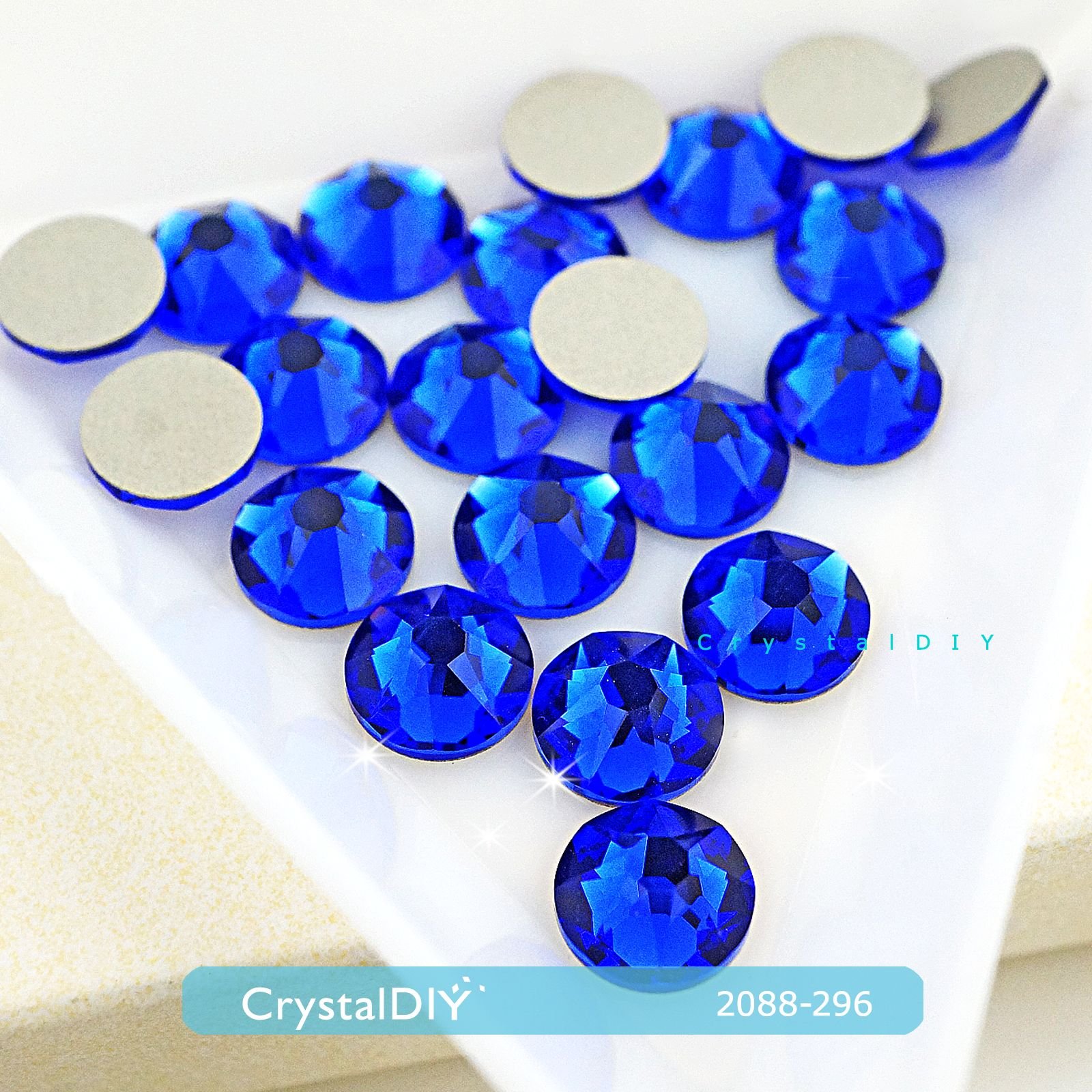 CrystalDIY奧地利水晶SW平底石#2088 Majestic Blue壯麗藍(296) SS34 (7.2MM) 貼鑽