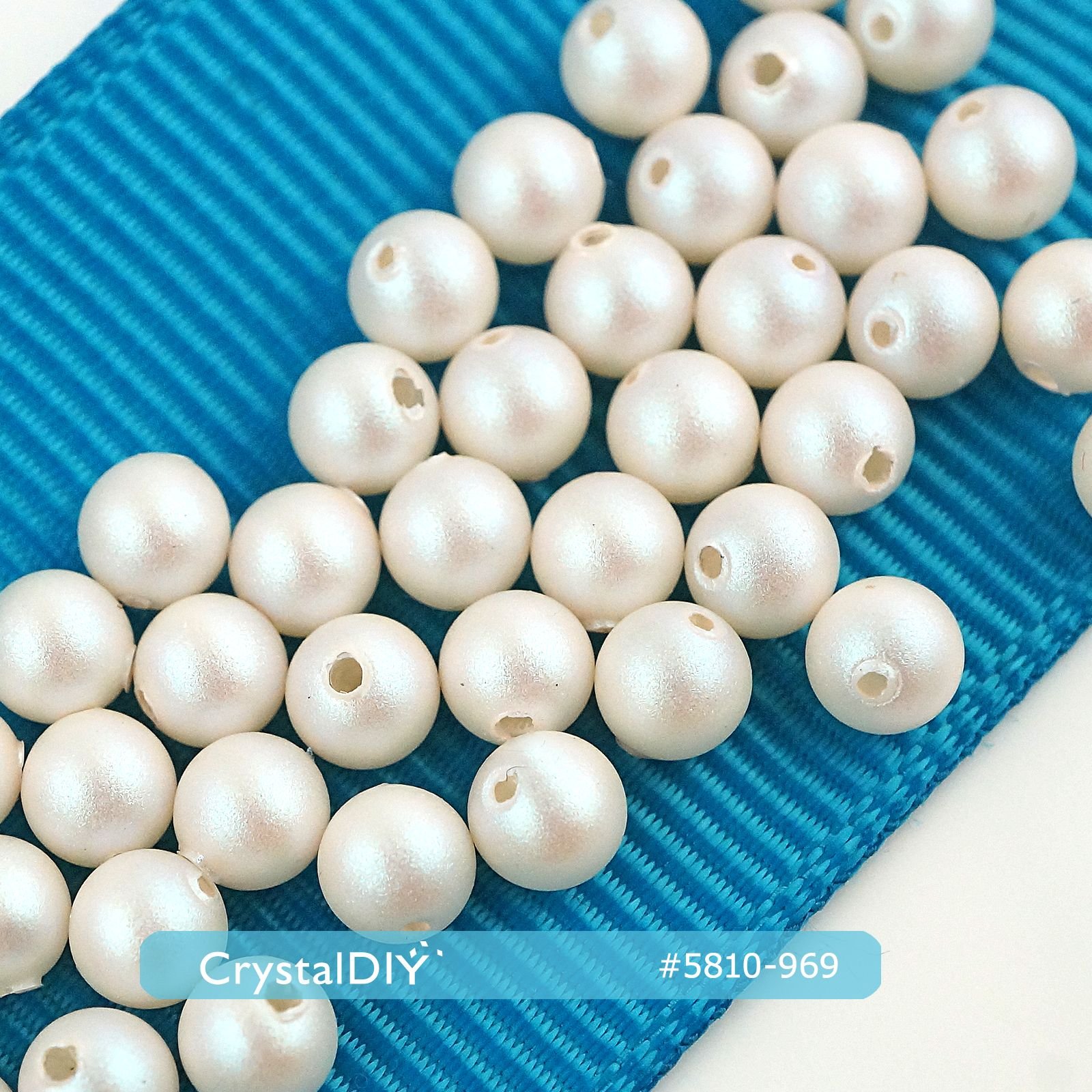 CrystalDIY奧地利水晶SW水晶珍珠#5810Pearlescent White Pear珠光(969) 6mm~12mm