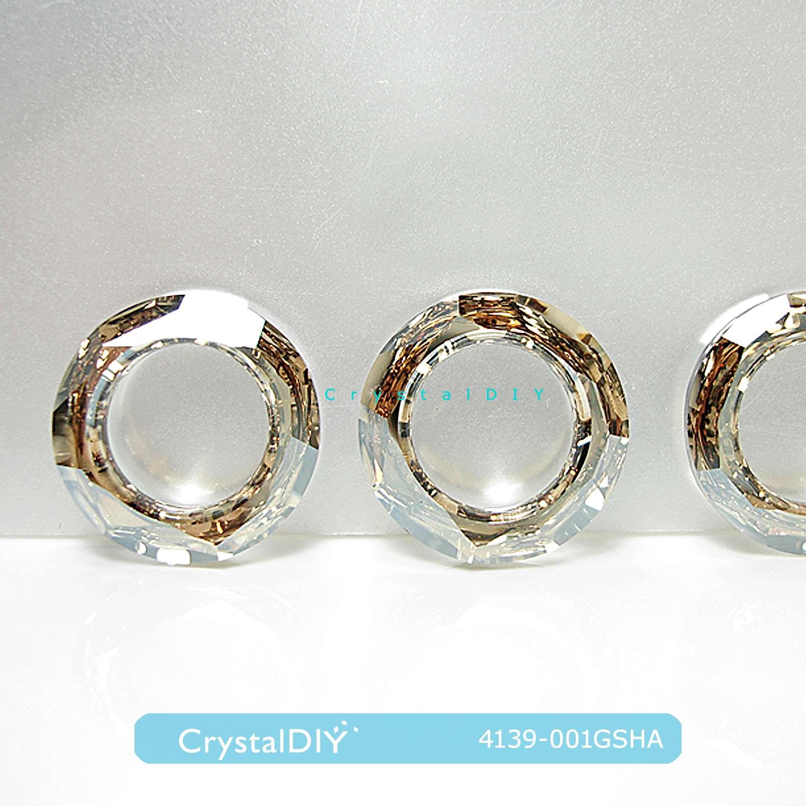 CrystalDIY奧地利SW水晶魔戒#4139燦幻金20mm