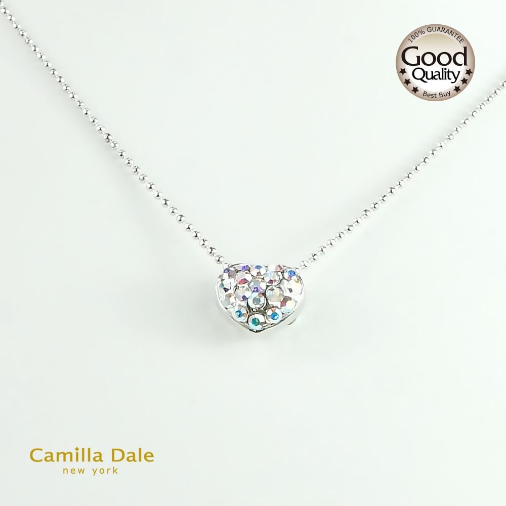 CamillaDale 3D立體心型水鑽項鍊
