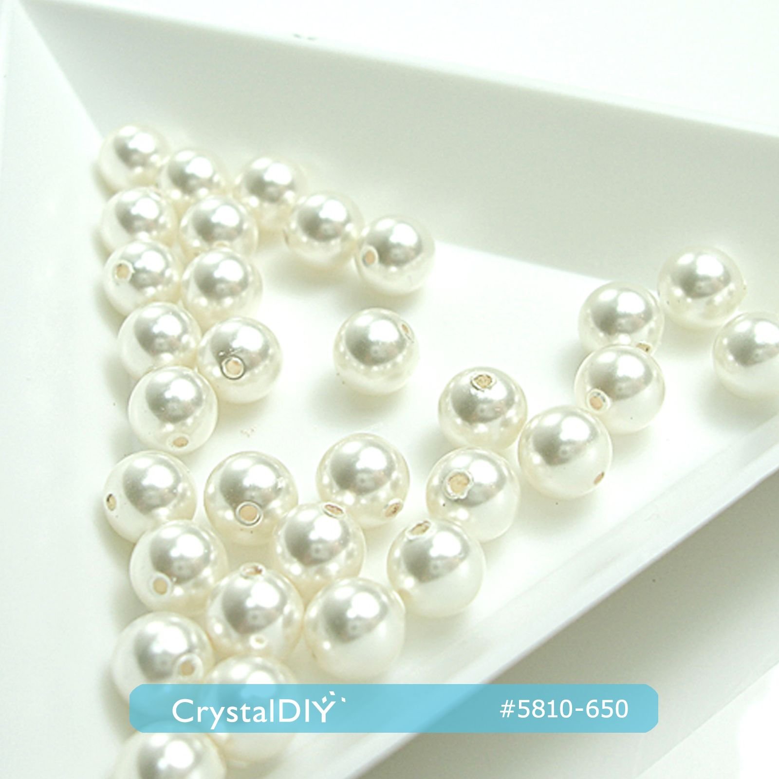 CrystalDIY奧地利水晶SW水晶珍珠#5810White Pear(650) 4mm~12mm