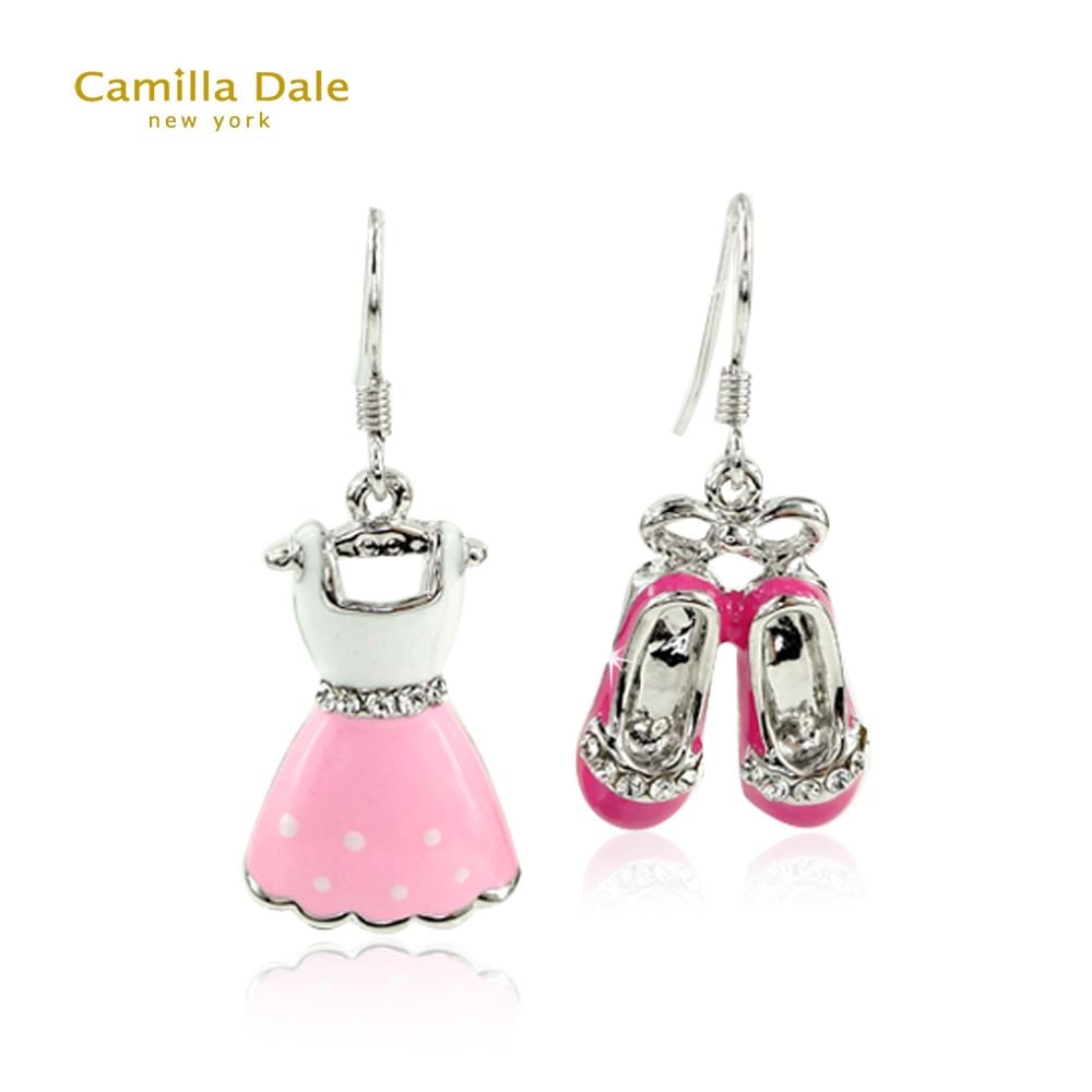 CamillaDale 粉紅鞋與粉色洋裝耳環