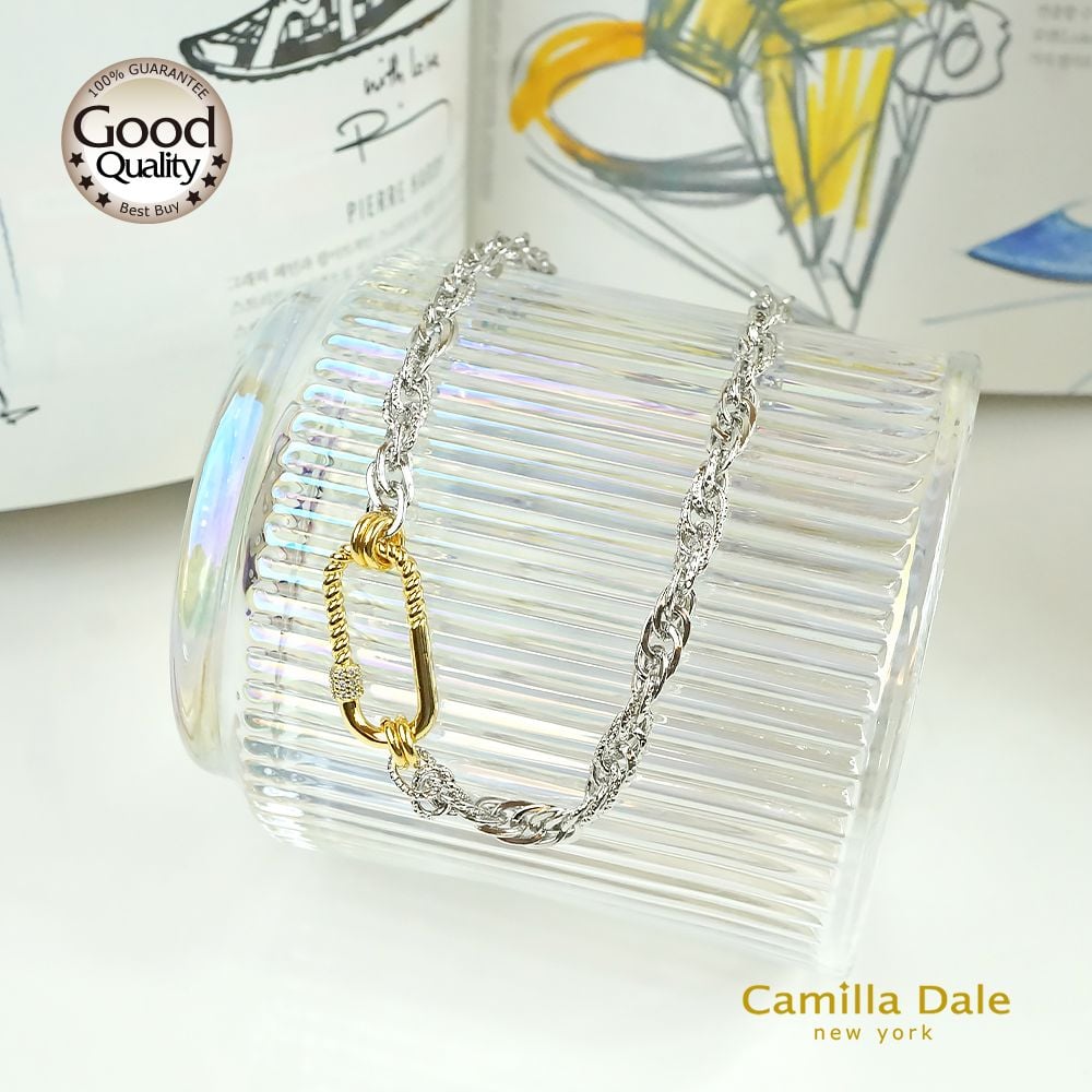 CamillaDale 扭轉雙疊頸鍊短鍊項鍊(韓製)