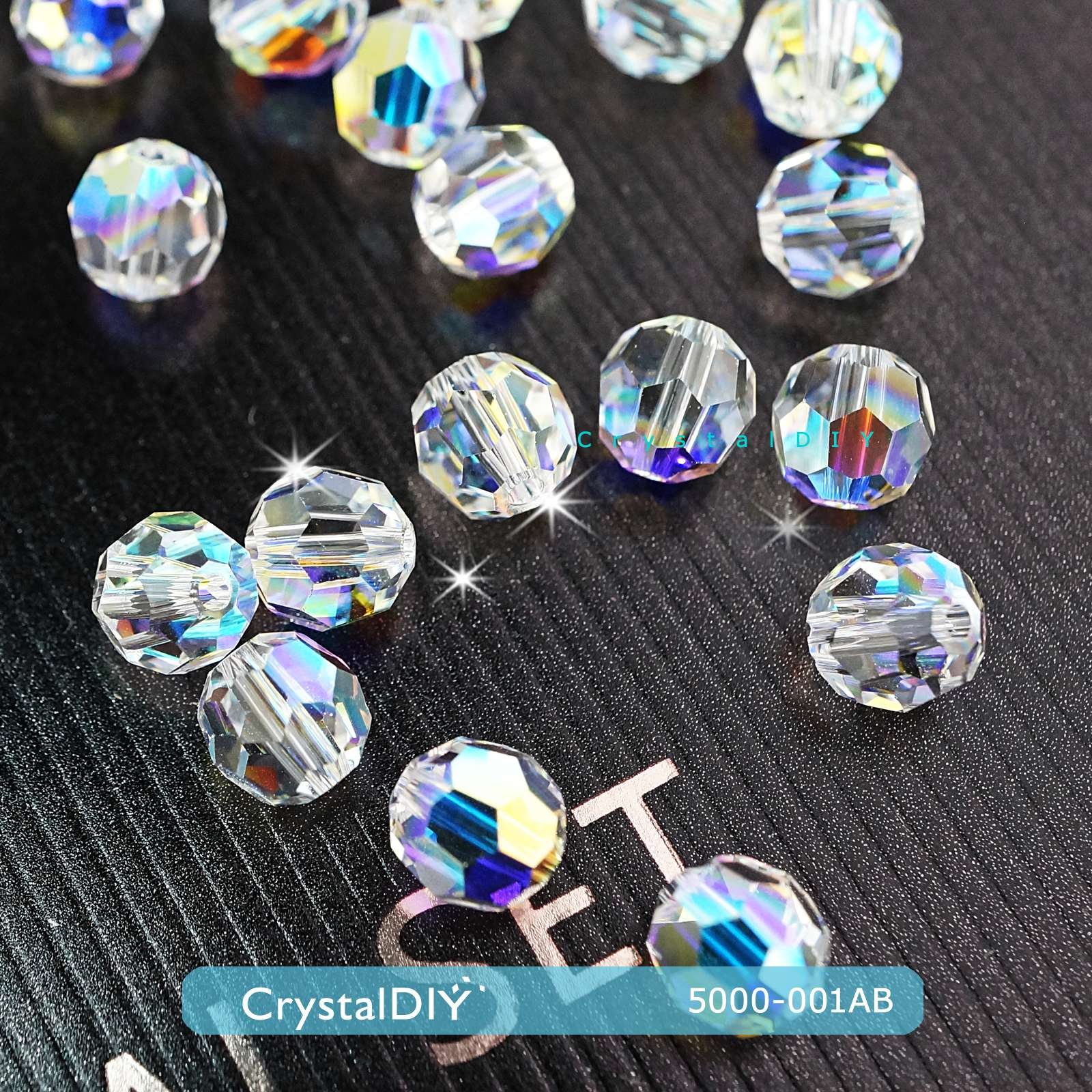 CrystalDIY奧地利水晶SW水晶串珠#5000水晶亮彩(001AB)