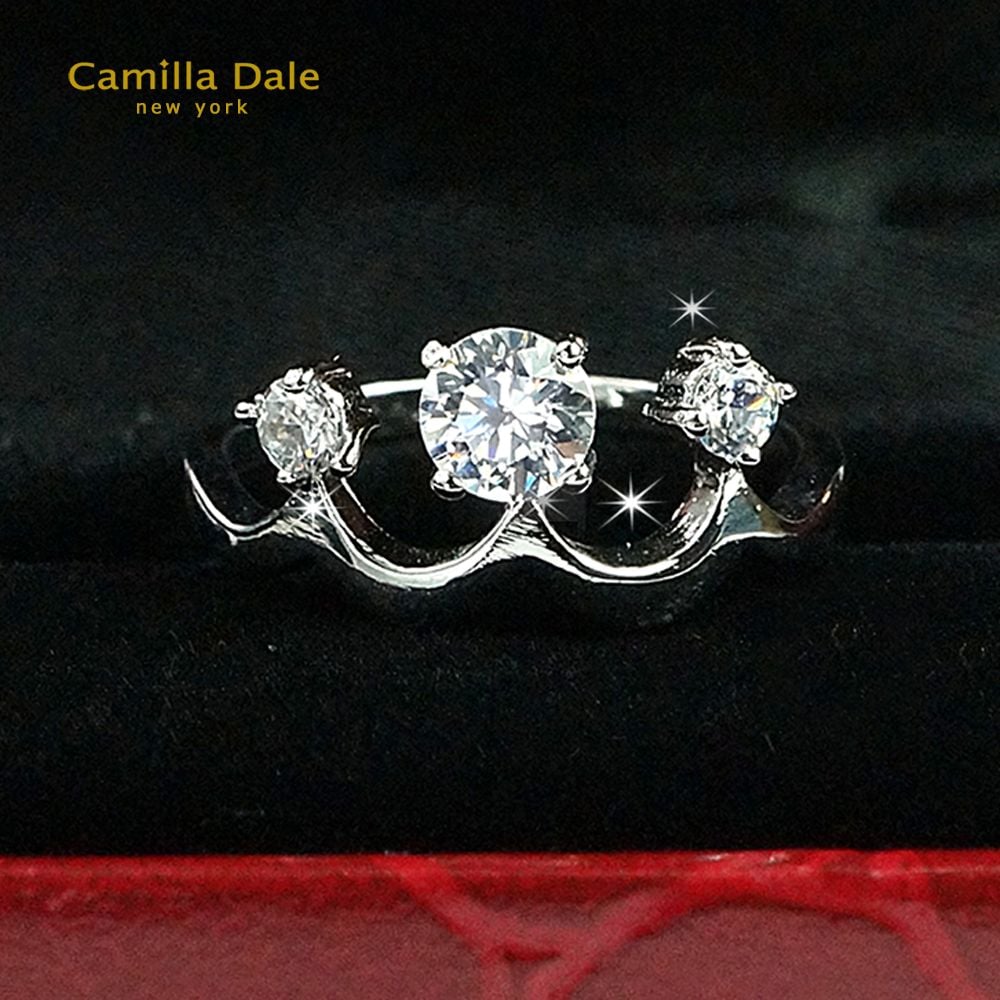 Camilla Dale W三星水晶戒指 韓製