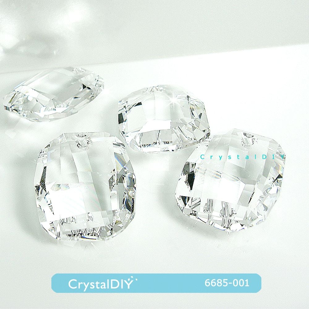 CrystalDIY奧地利SW水晶#6685繪圖水晶吊墜28mm兩色可選