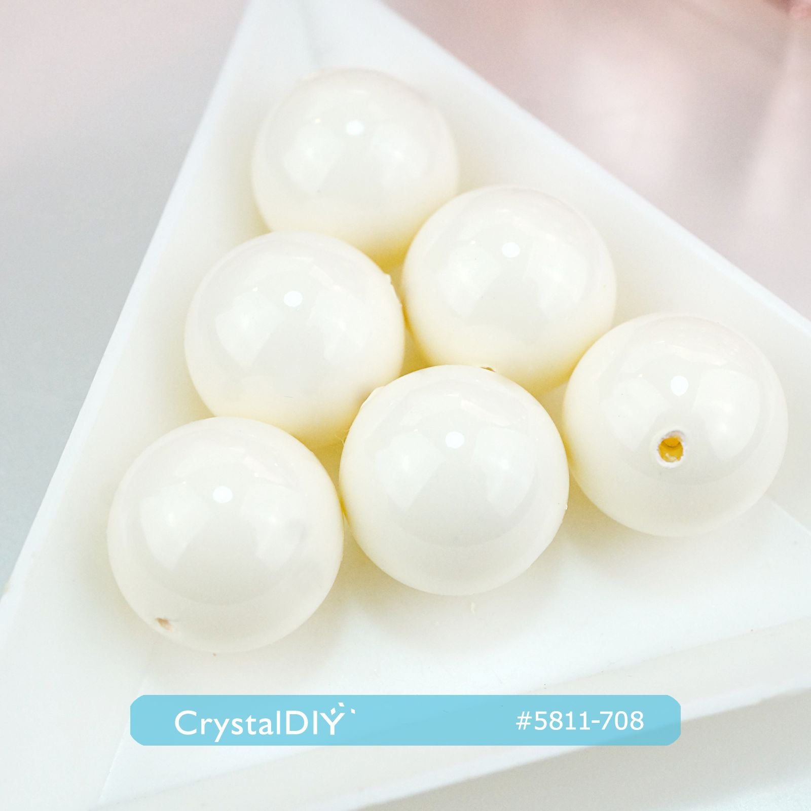 CrystalDIY奧地利水晶SW水晶珍珠#5811漆光白巧克力色(708) 14mm