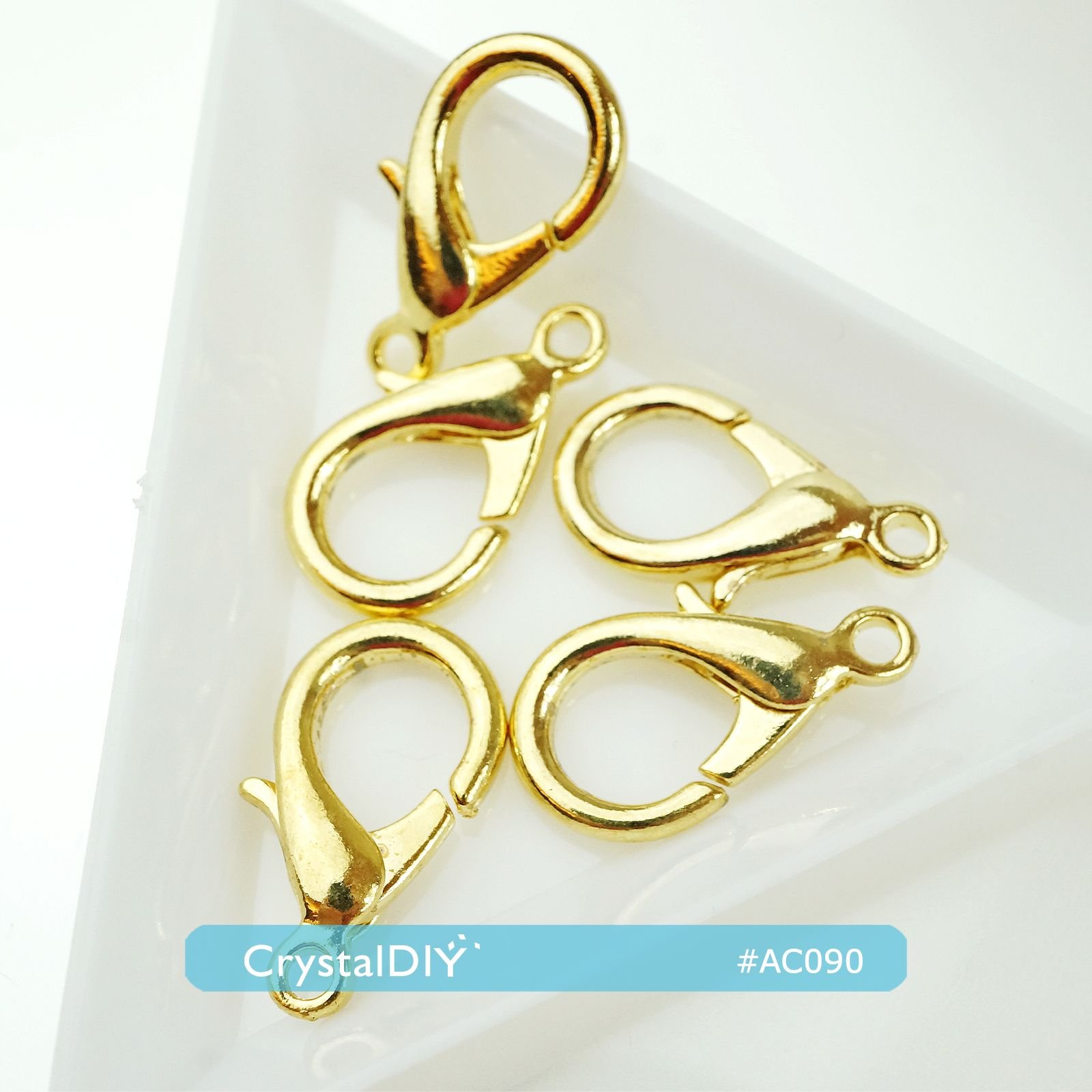 CrystalDIY 23mm特大問號勾 合金龍蝦扣 (金) 每包2入