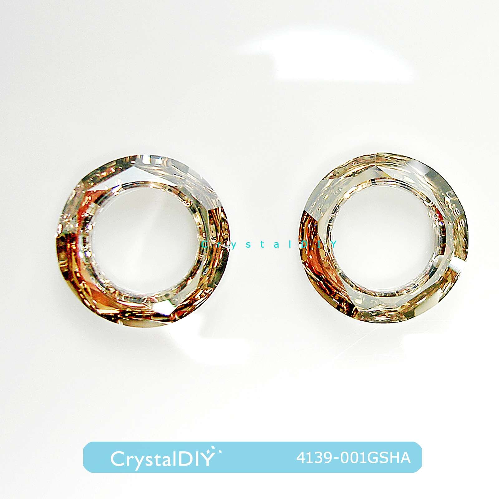 CrystalDIY奧地利SW水晶魔戒#4139燦幻金20mm
