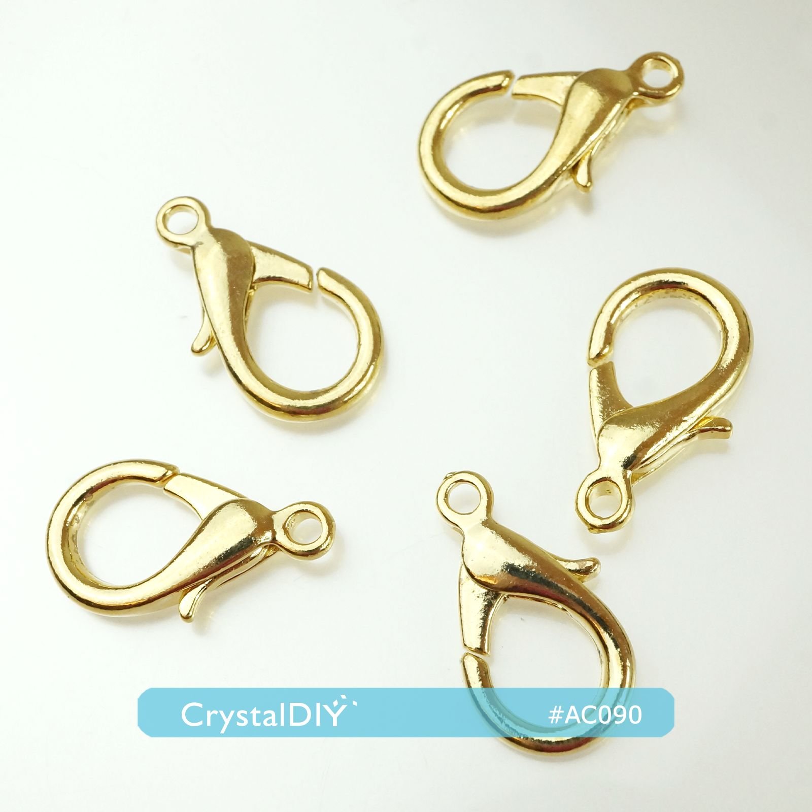 CrystalDIY 23mm特大問號勾 合金龍蝦扣 (金) 每包2入