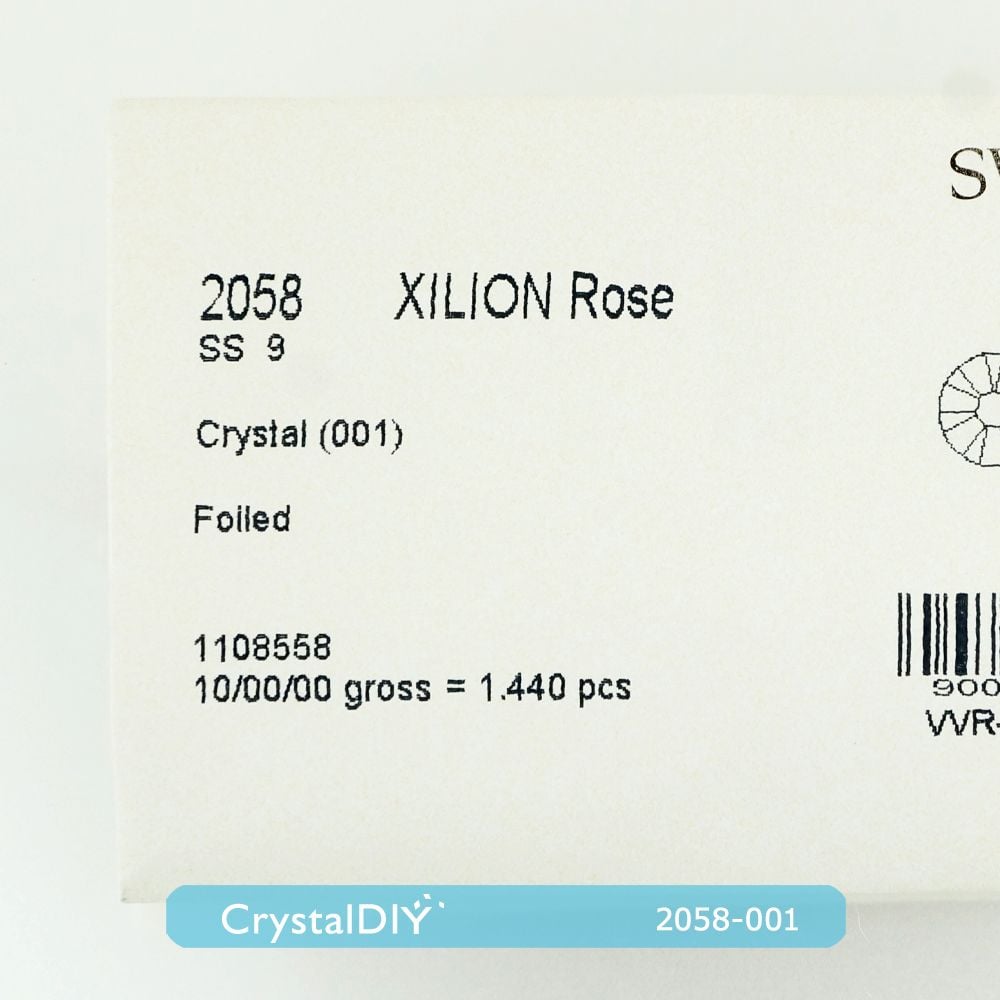CrystalDIY奧地利SW水晶#2058 Crystal (001)水晶SS9(2.7mm)原廠包1440PCS