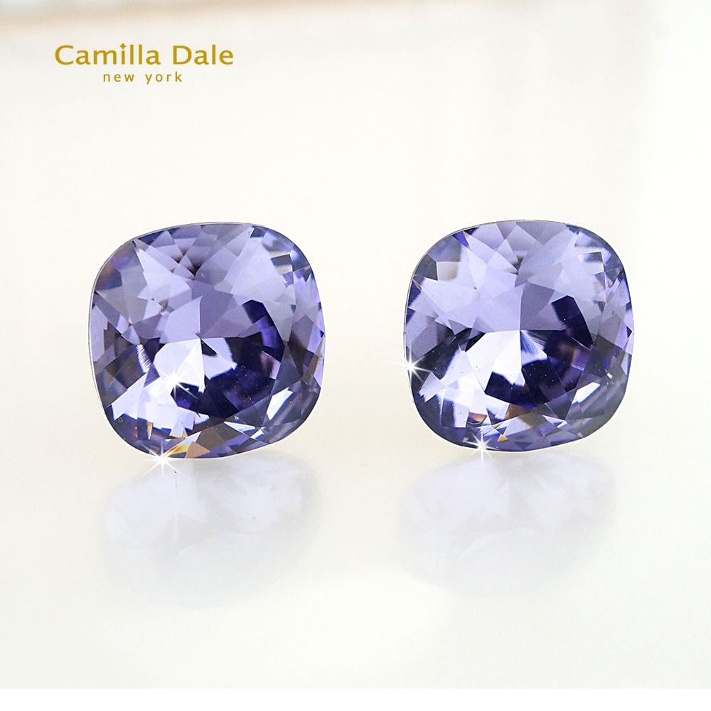 CamillaDale 公爵石水晶耳環(薰衣草紫)