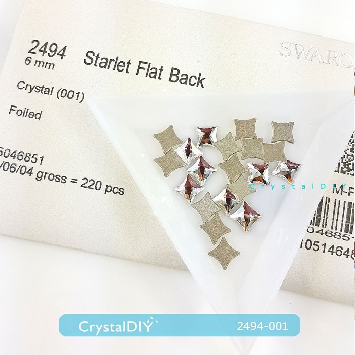 CrystalDIY奧地利SW水晶 #2494小明星平底鑽 Crystal (001) 6mm