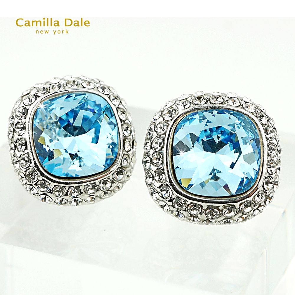 CamillaDale 威尼斯海藍水鑽耳環 韓製
