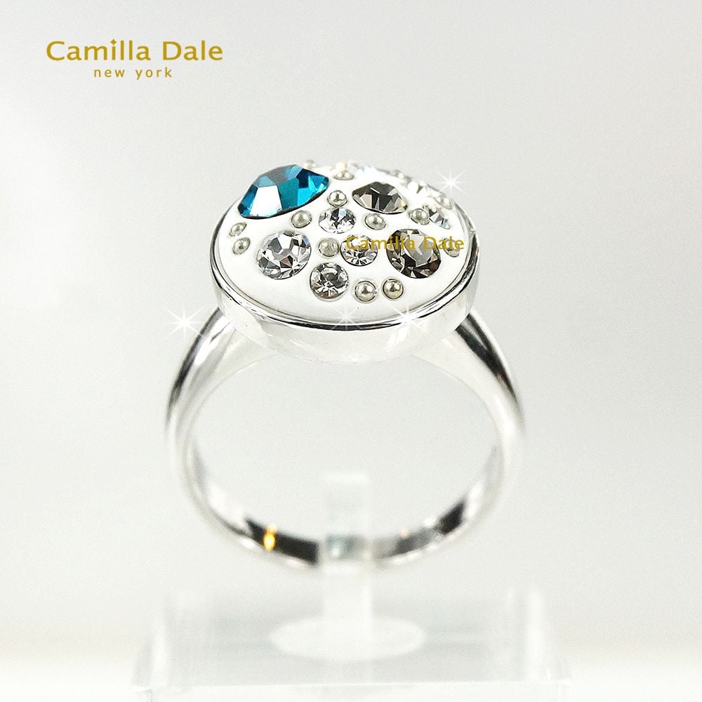 Camilla Dale 藍色星空水晶戒指 韓製